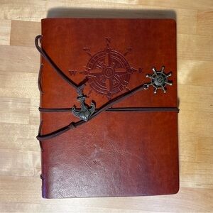 No Brand Travel Notebook/binder with blank black pages 3 rings